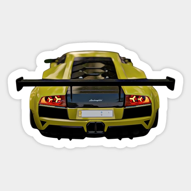 Murciélago GT Cartoon Sticker by Auto-Prints